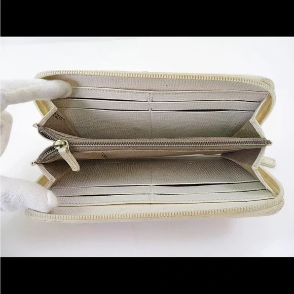 SOLD❤️ FENDI Multicolor Zucca PVC Canvas Long Zippy Wallet White Logo RARE - Picture 11 of 13